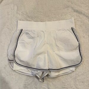 Women's Athletic Shorts with Navy Blue Piping